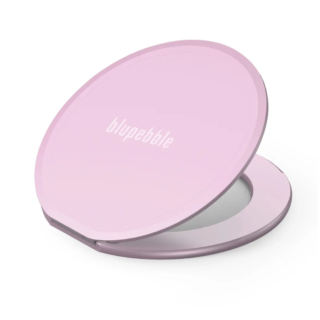 Blupebble LunaPop Premium Magnetic Phone Grip with Built-In Mirror & Adjustable Stand, Pink