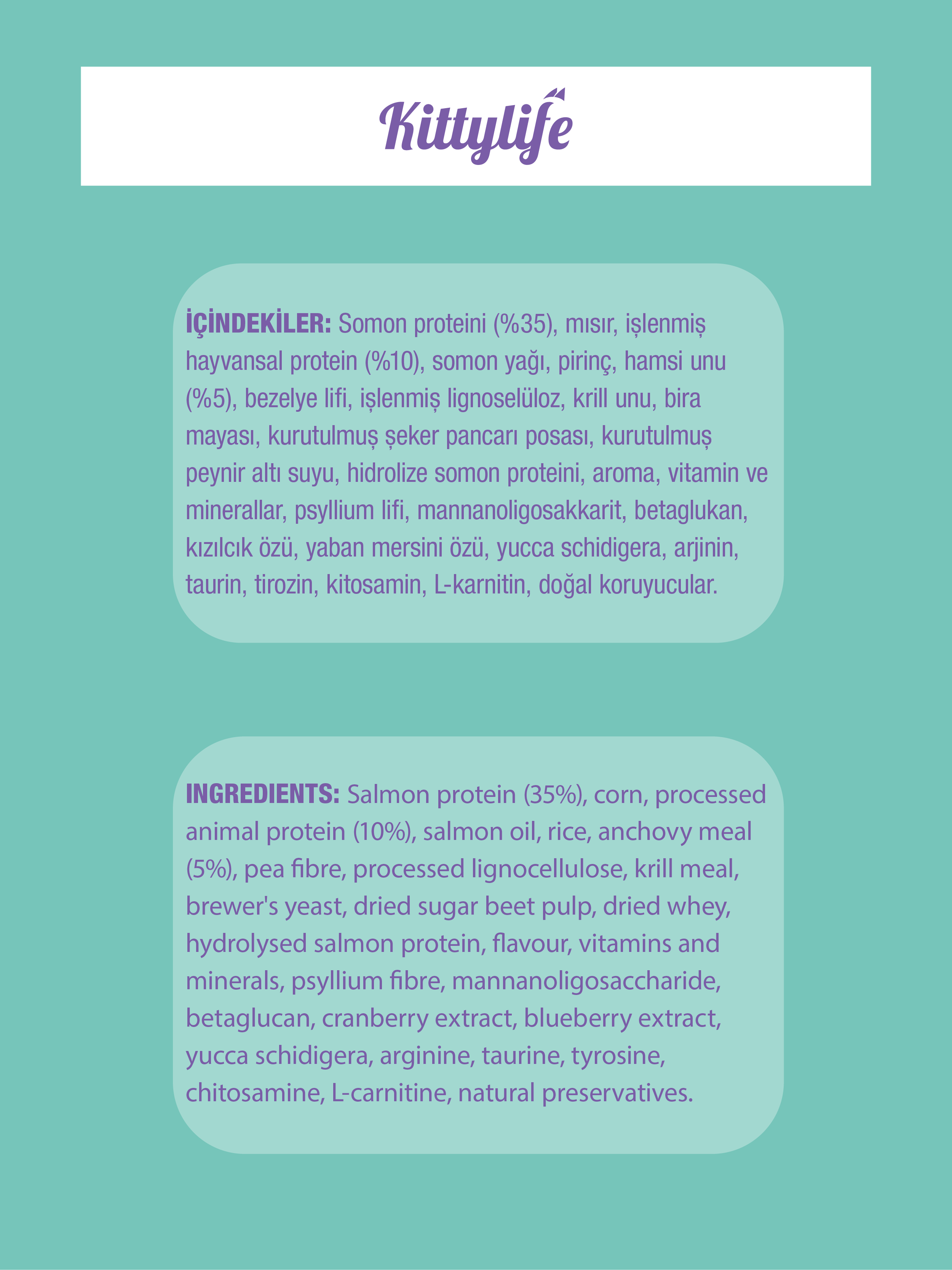 KittyLife Premium Adult Dry Cat Food with Salmon, 90% Animal Protein for Strong Muscles, Shiny Coat & Immune Support