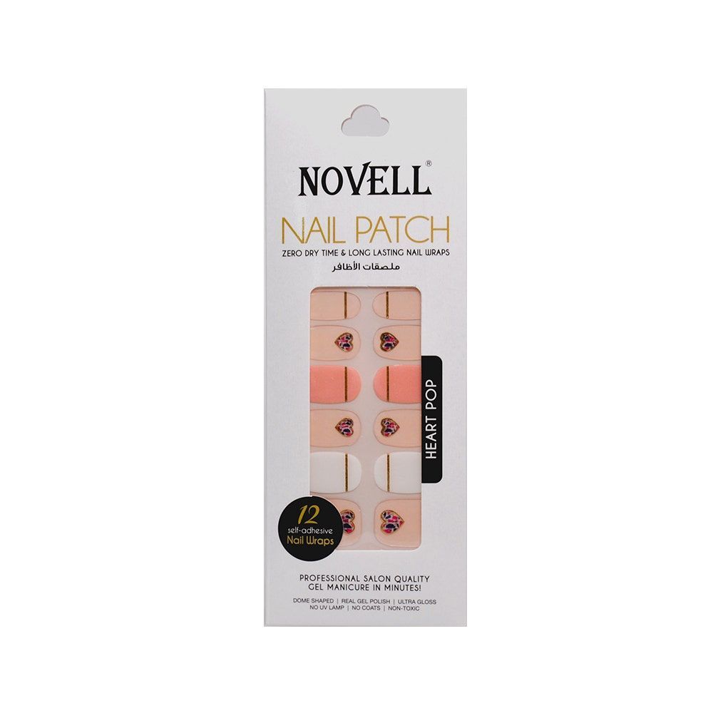 Novell Self-Adhesive Nail Patch, 12 Pieces