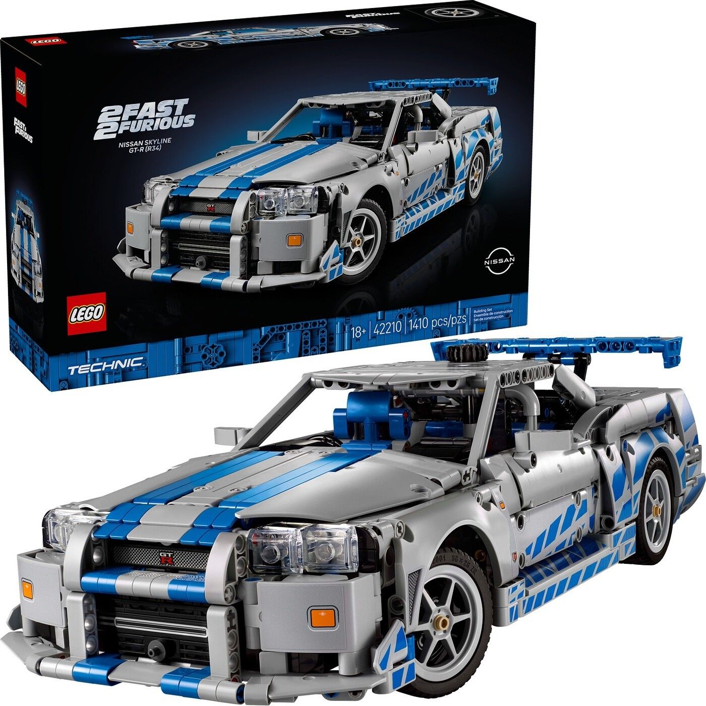 مجموعة بناء سيارة نيسان سكايلاين GT-R من سلسلة «2 Fast 2 Furious» من LEGO Technic