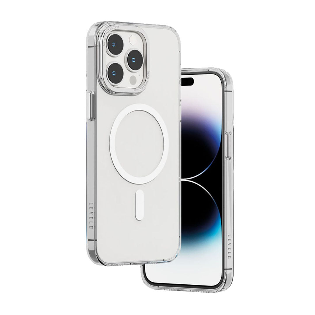 Levelo MagSafe Sensa Clear Back Case For iPhone 14 Series