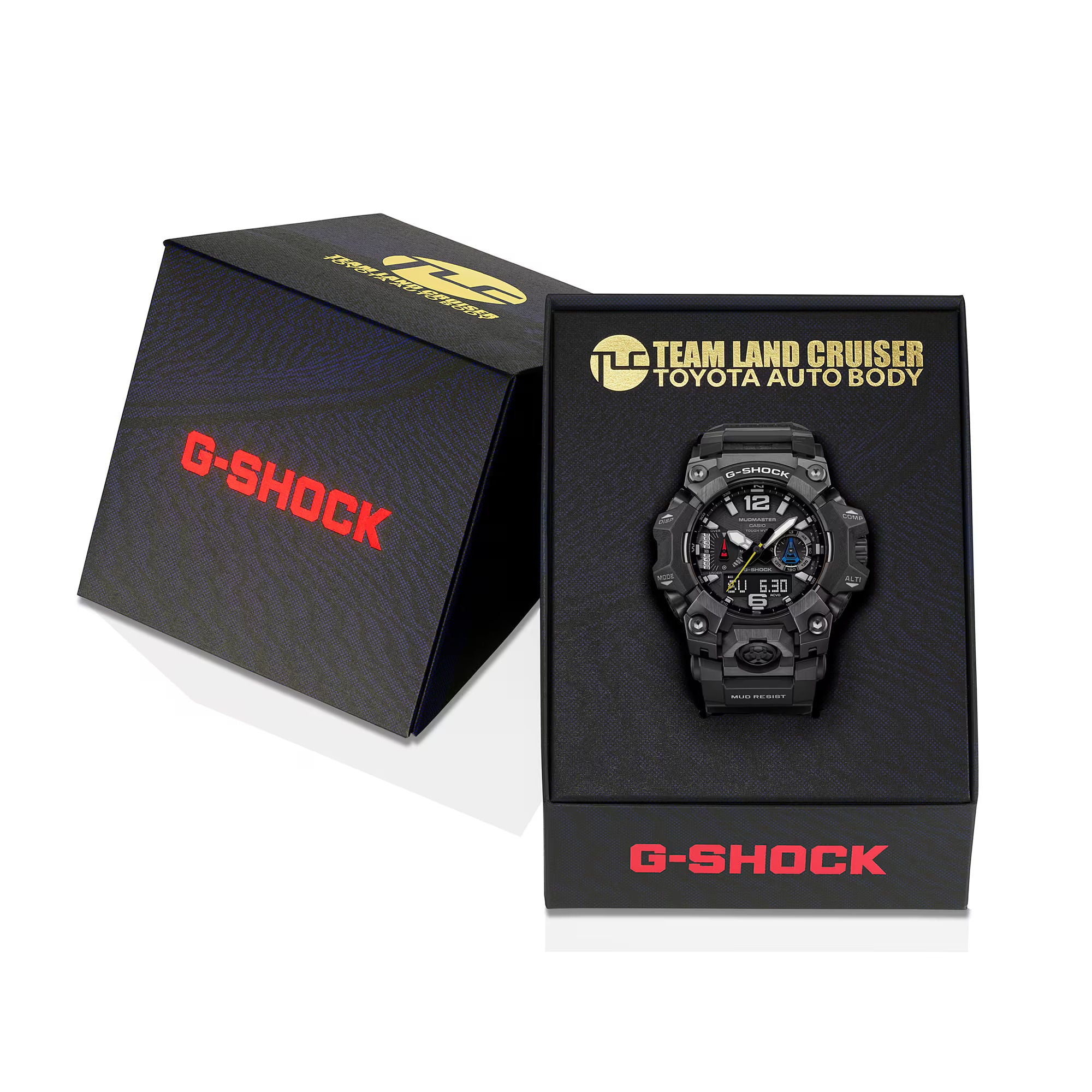 Casio G-SHOCK Master of G MUDMASTER GWG-B1000TLC-1A, Team Land Cruiser Toyota Auto Body Limited Edition Bluetooth Tough Solar Triple Sensor Watch