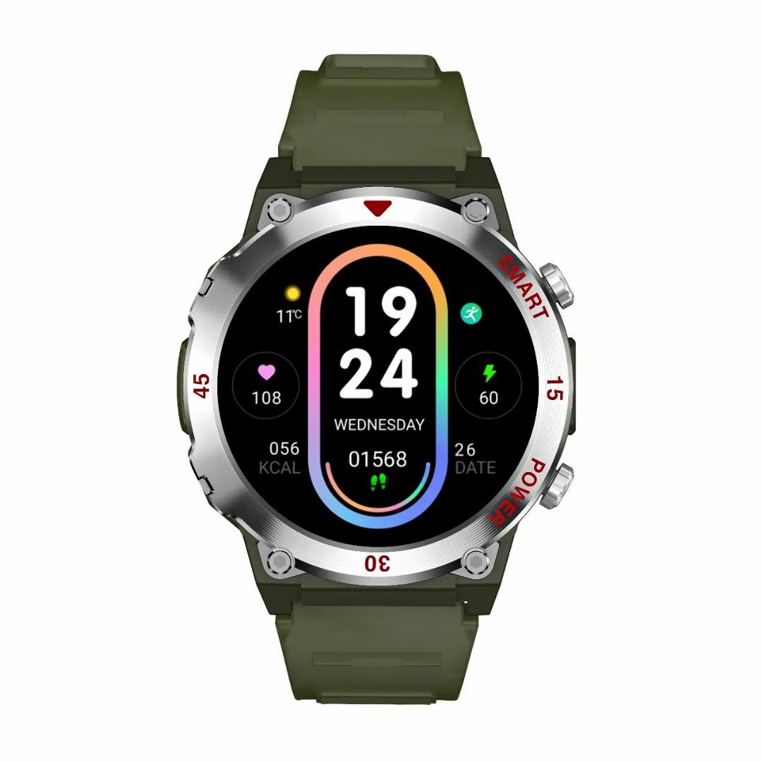 Green Lion Gear Fit Smart Watch, Silver