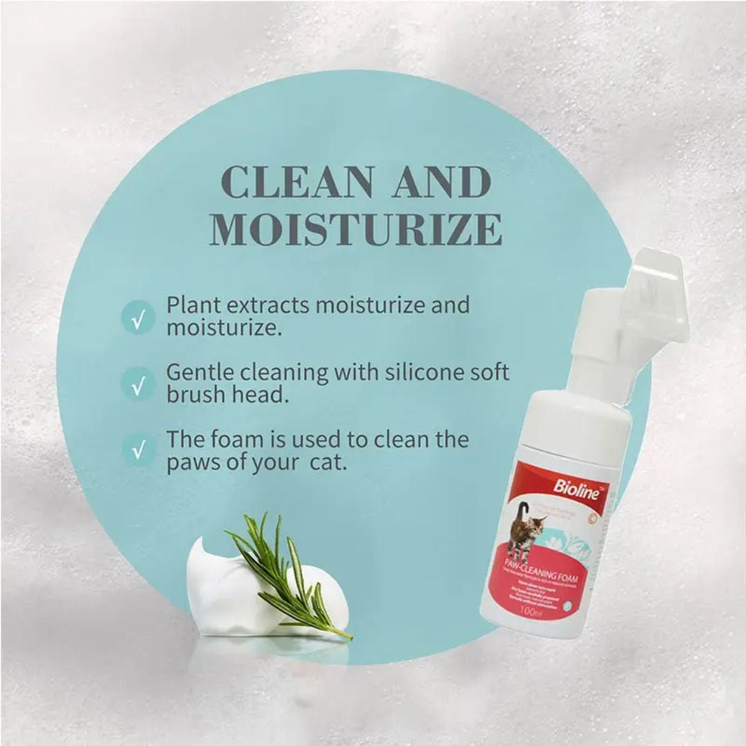 Bioline  Paw Cleaning Foam Cat, Volume 100ml