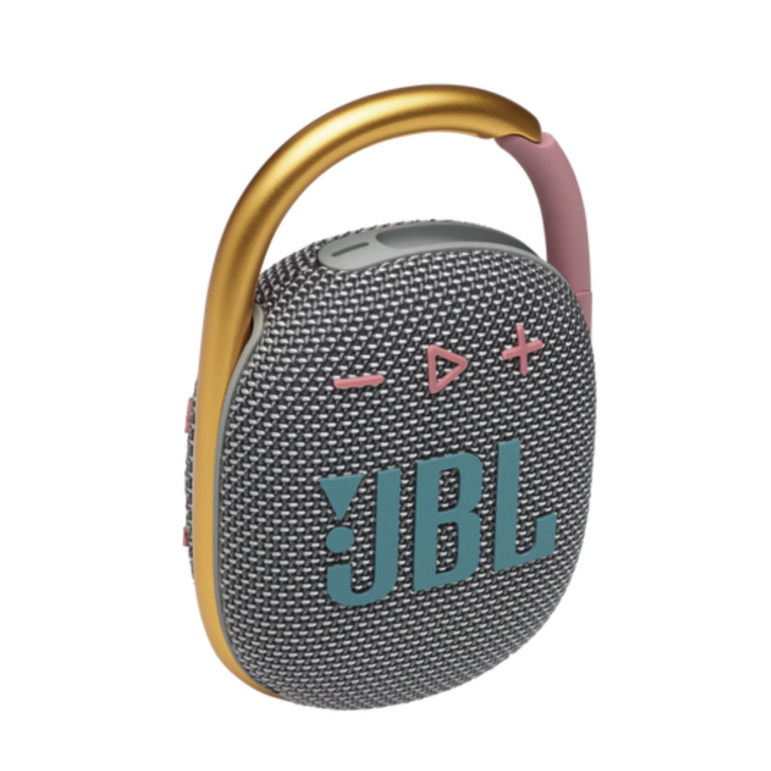 JBL Clip 4 Portable Mini Bluetooth Speaker, IP67 Waterproof, 10H Playtime, Grey