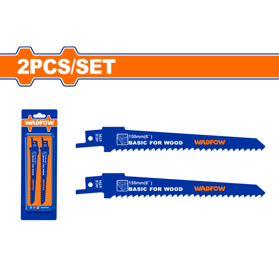 WADFOW Reciprocating Saw Blades, 150mm, 2 Pieces