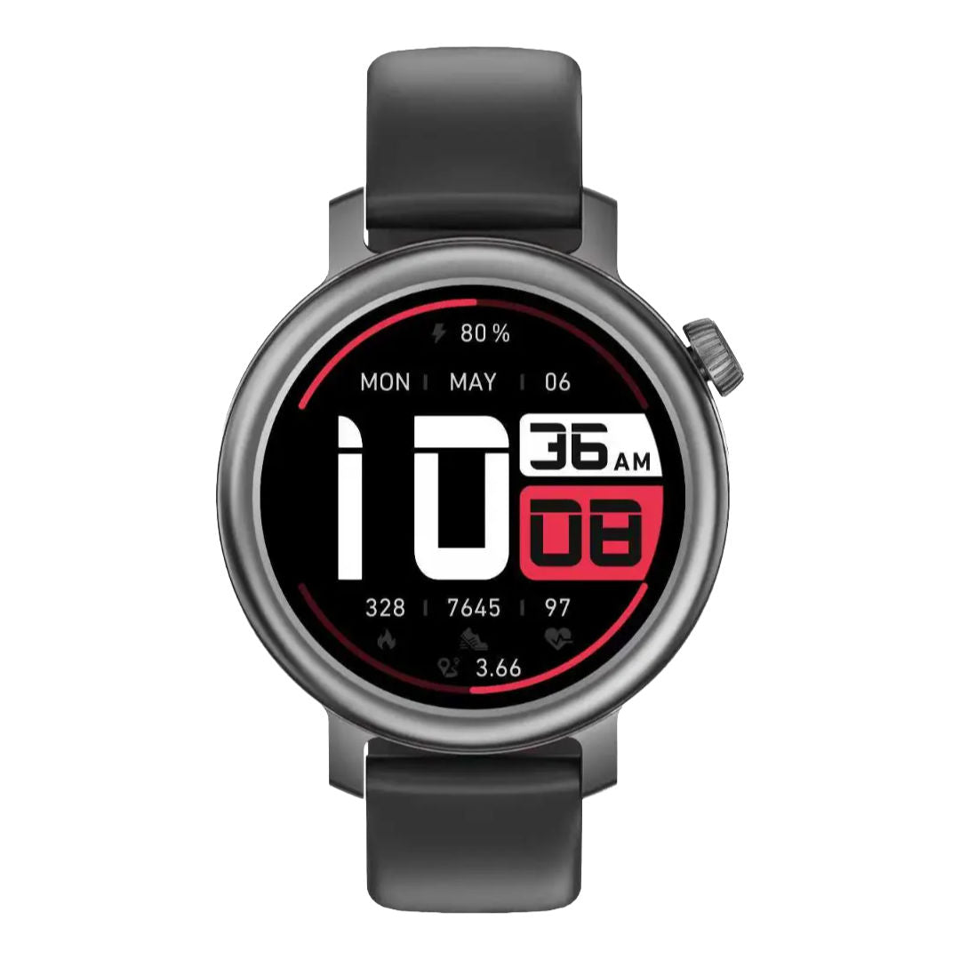 Powerology VeloFit Smartwatch with Dual Straps,1.32", Black / Orange