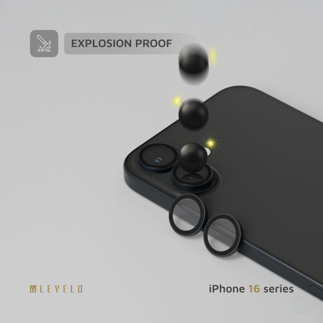 Levelo Duo Camera Lens Protector For iPhone 16 & 16 Plus