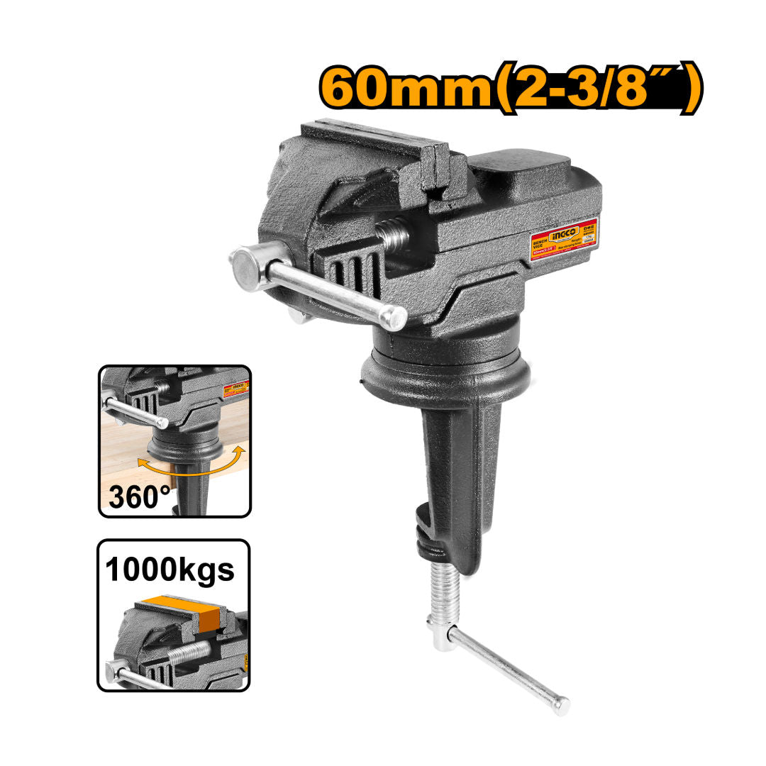INGCO Bench Vice With Anvil, Swivel Base