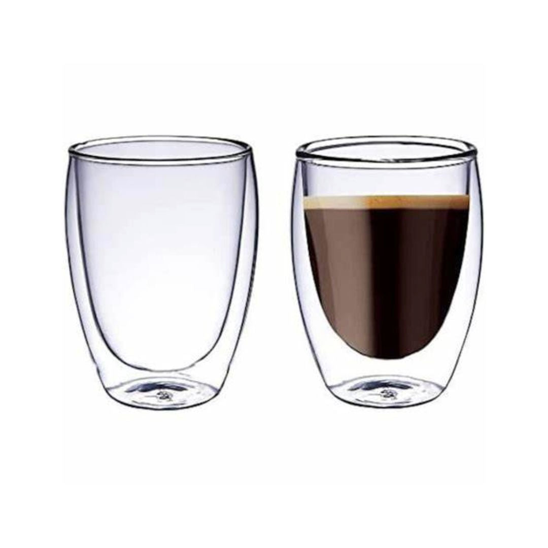 Blackstone Tumbler DG831 Double Wall Glass Mug Set, 350ml, 2Pcs
