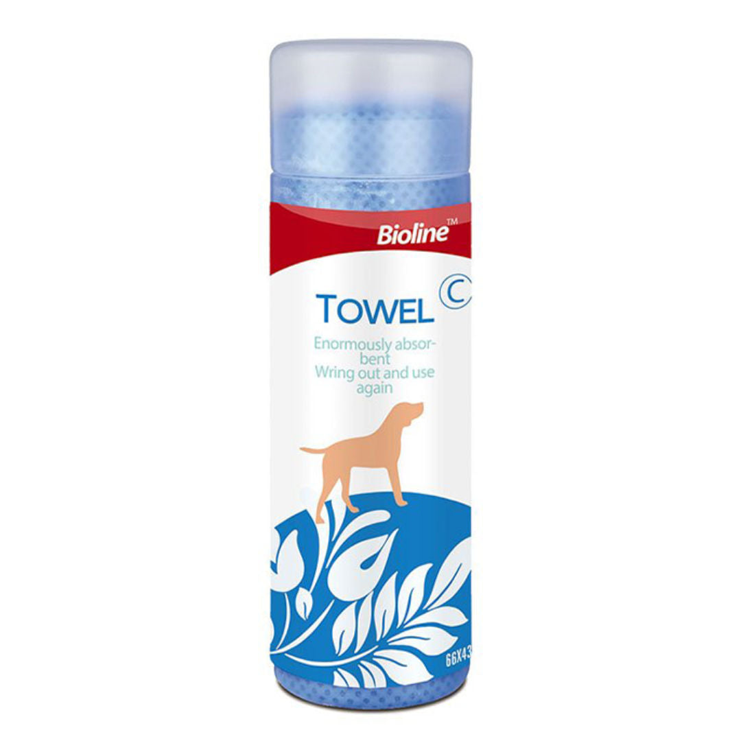 Bioline PVA Pet Bath Towel, Reusable & Super Absorbent, 66x43cm