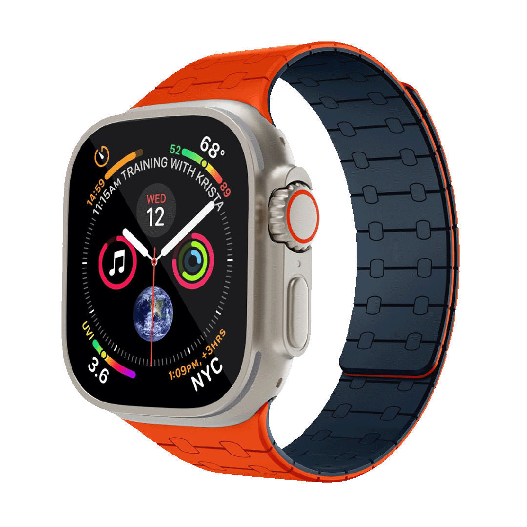 Levelo RoyalLink Silicone Watch Strap For Apple Watch 49MM