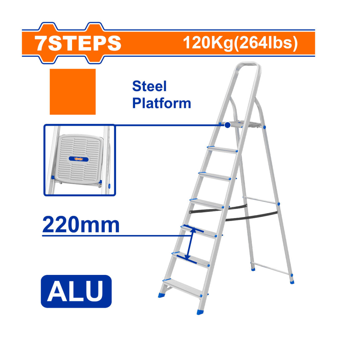 WADFOW Aluminum 6-Step Household Ladder