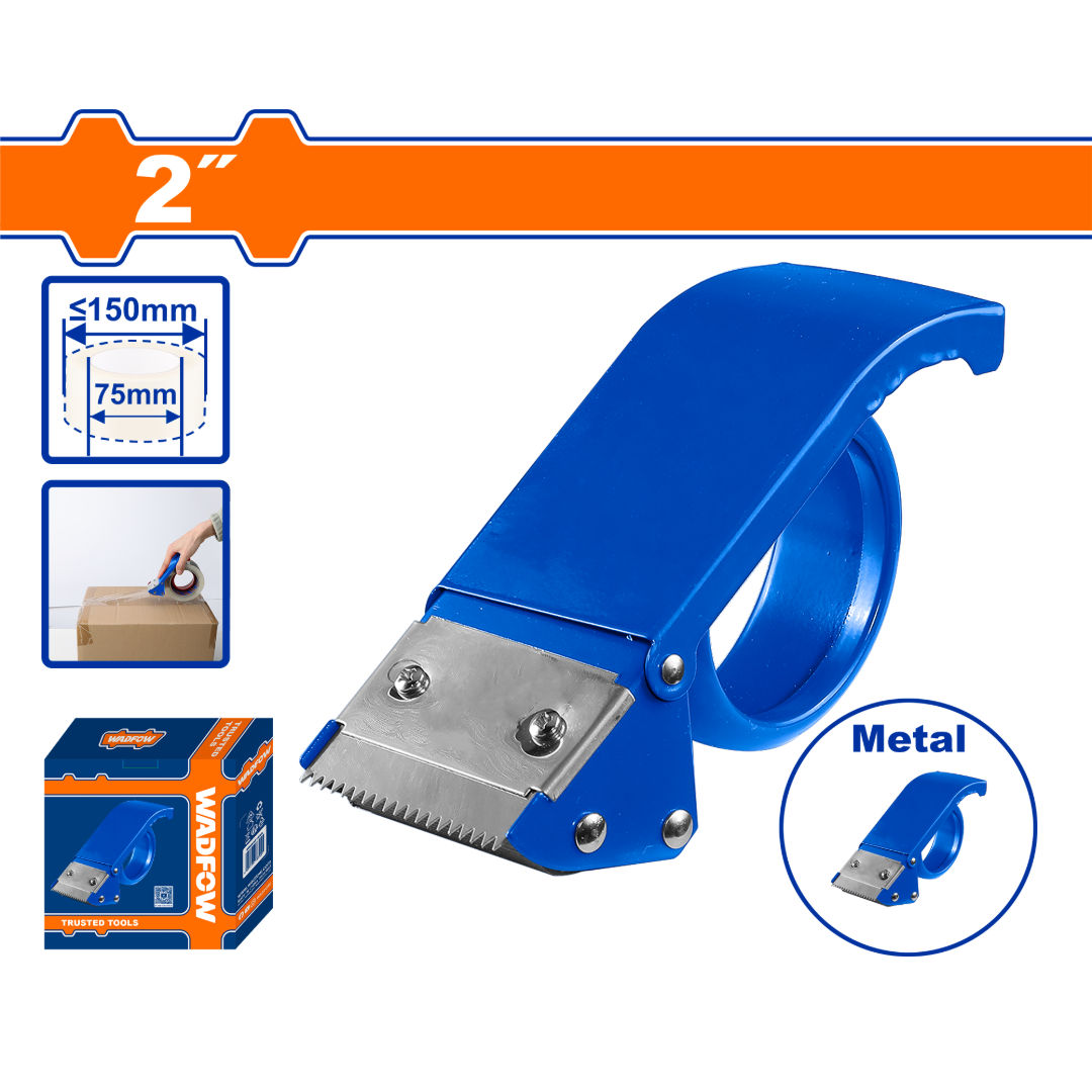 WADFOW Metal Tape Cutter, 2" Packing Tape Dispenser