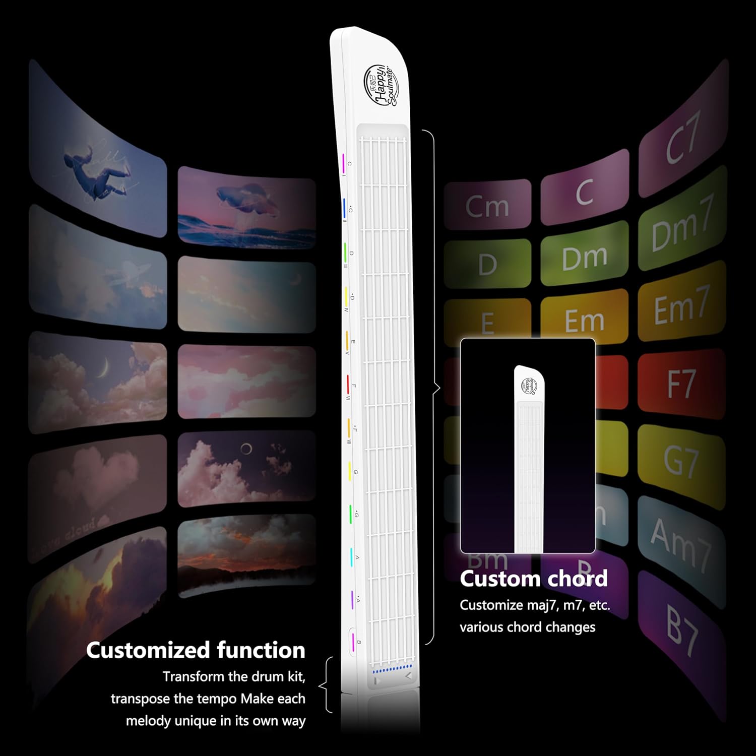 Happy Soulmate INGPARTNER N1 Smart Guitar, Portable, Foldable & Stringless
