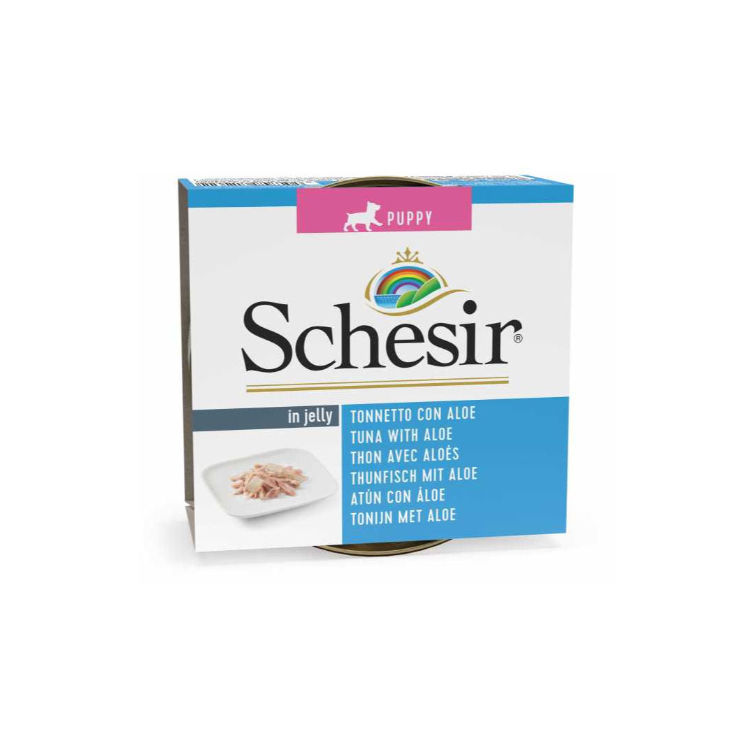 Schesir Tuna with Aloe Wet Canned Food for Puppy, 150g