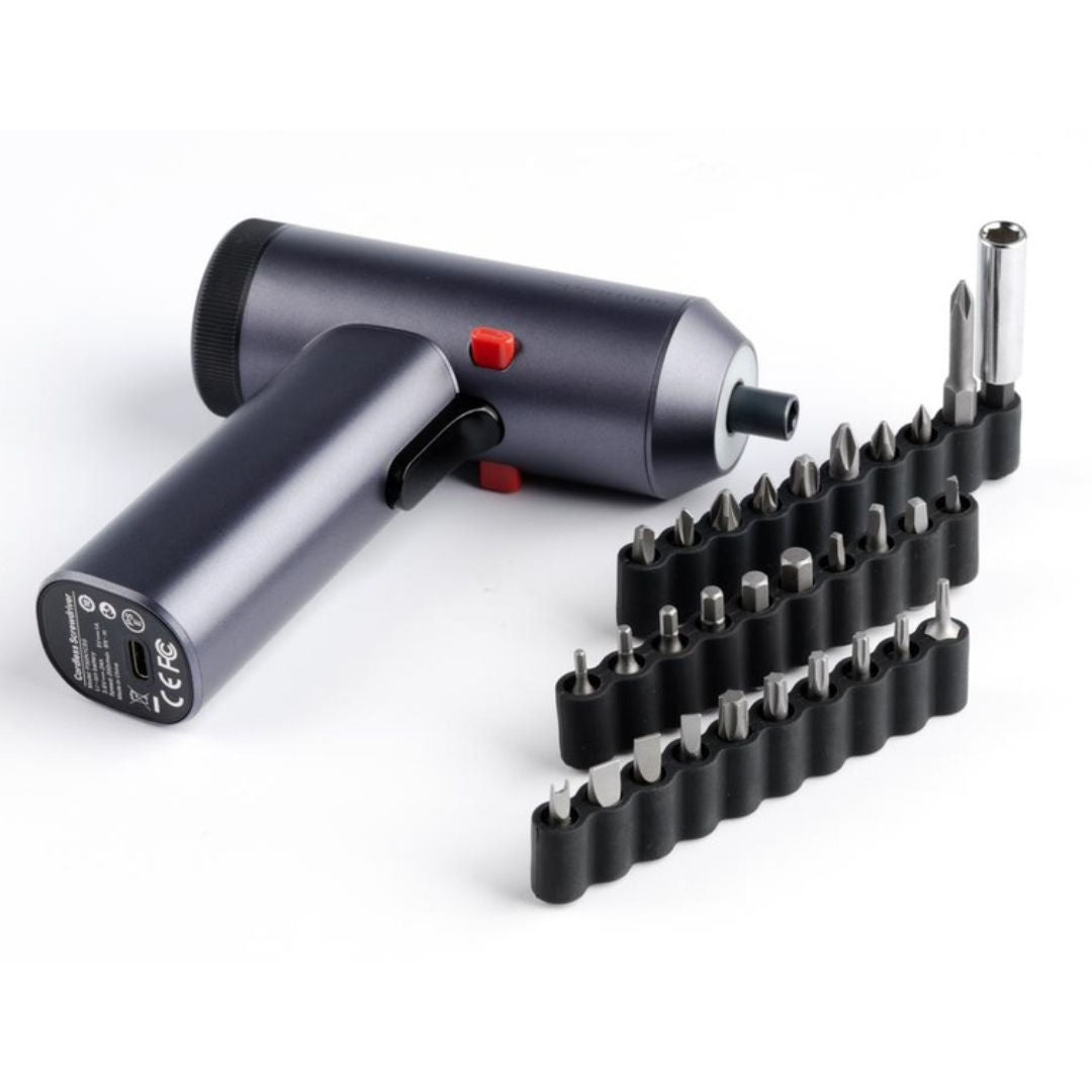 Powerology 30 Bits Electric Screwdriver Gun, Space Gray