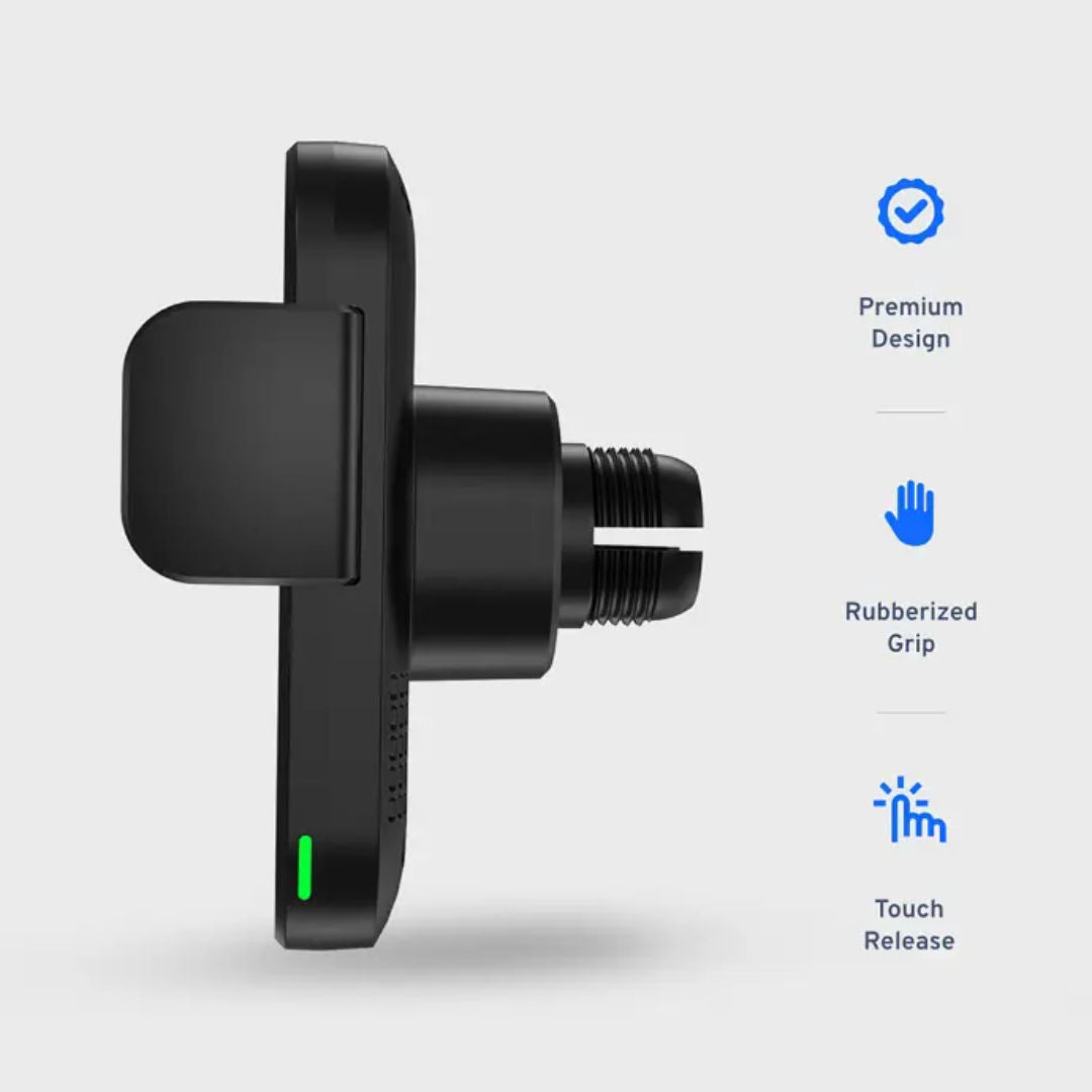 Powerology Fast Wireless Magsafe Mount Holder 15W, Strong Grip, Black