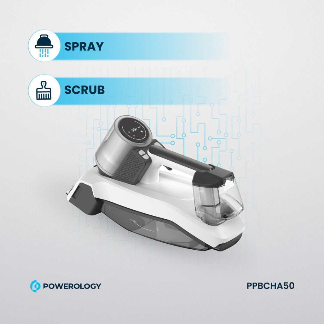 Powerology Cordless Spot Cleaner, White