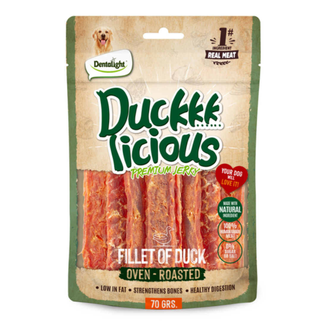 Dentalight Duckki Licious Jerky Treats For Dogs, 70gm