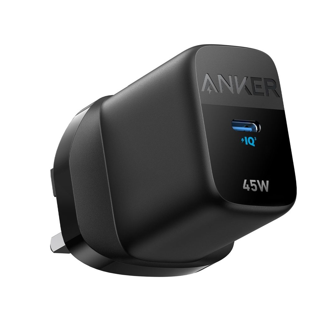 Anker 313 USB-C Fast Charger 45W, Power Delivery, Single-Port Compact Adapter, Black