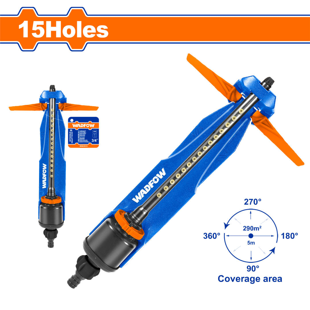 WADFOW Oscillating Sprinkler, 17 Hole