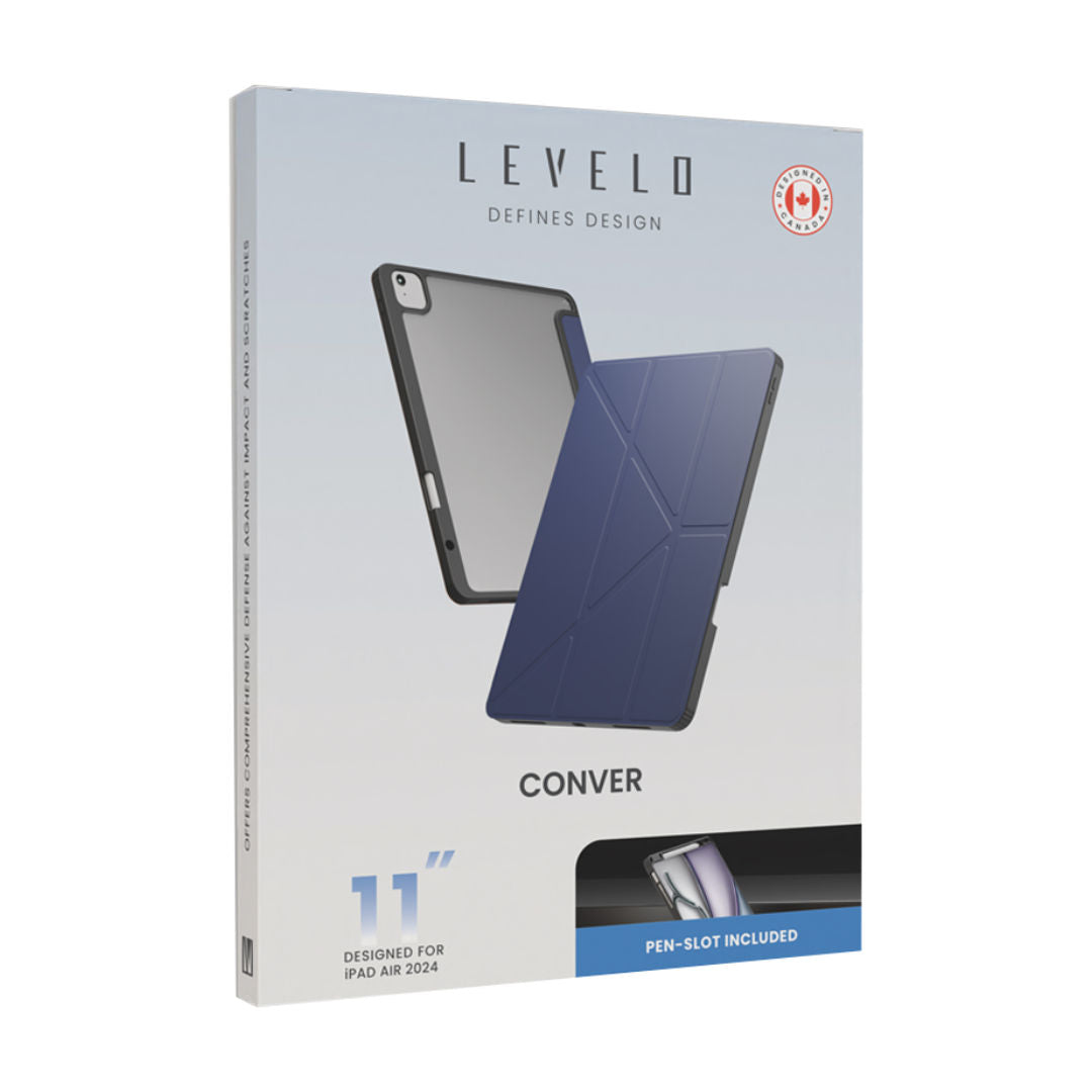 Levelo Conver Clear Back Hybrid Case for 2024 iPad Series