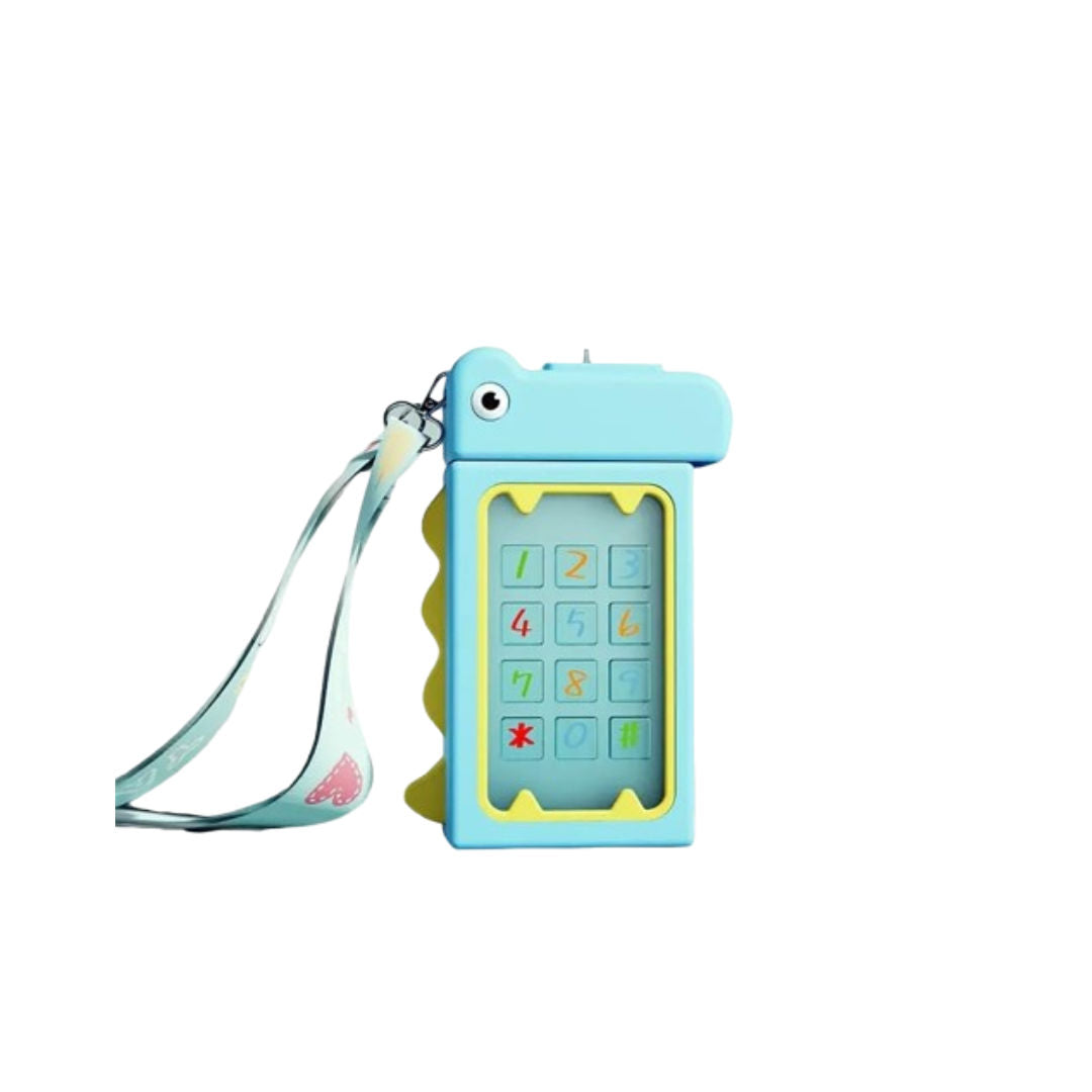 Twisoo Kids Water Bottle, Plastic Bottle With Telphone Design, Leakproof & Portable, 400ml