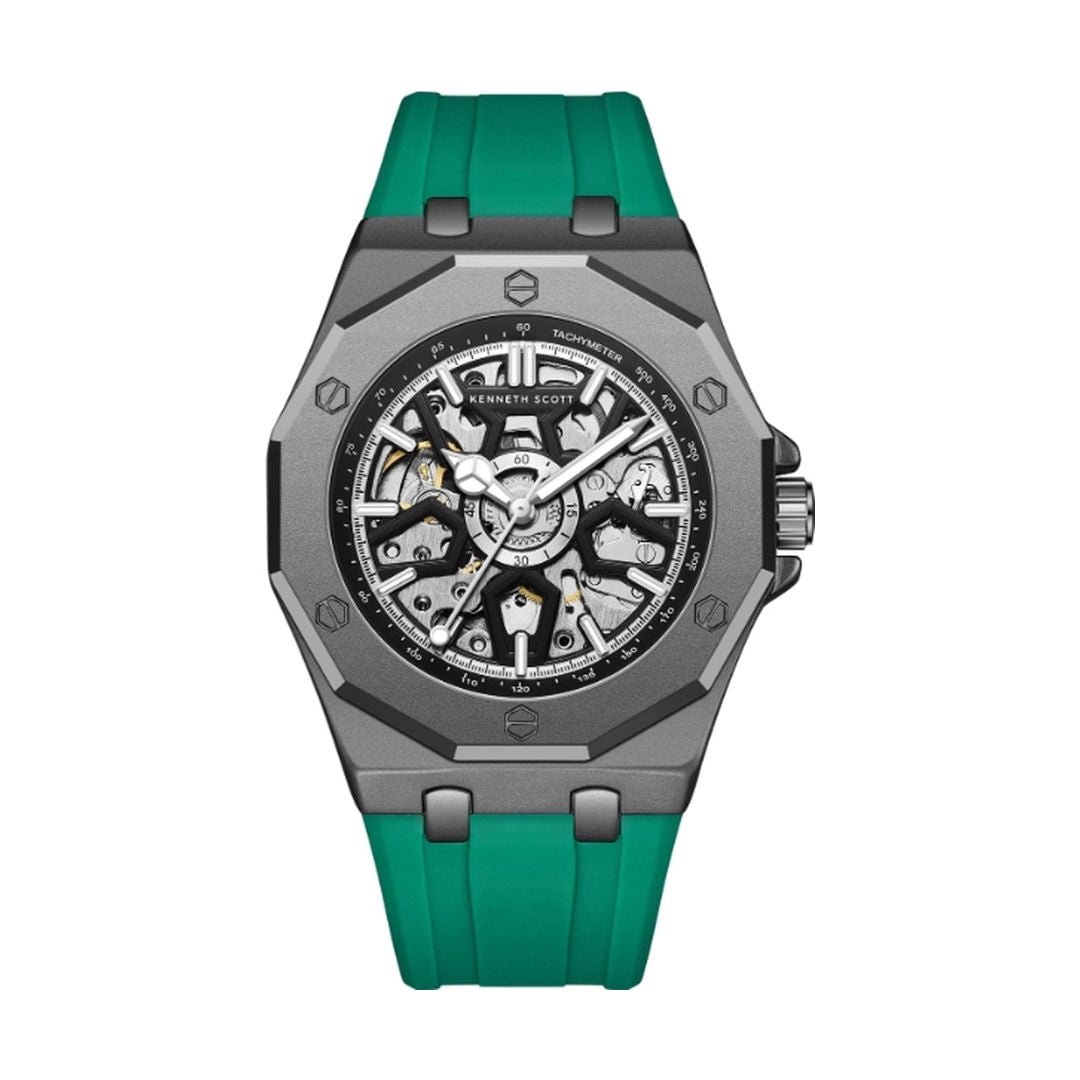 KENNETH SCOTT Men's Automatic Black Dial Watch, K25301 Series