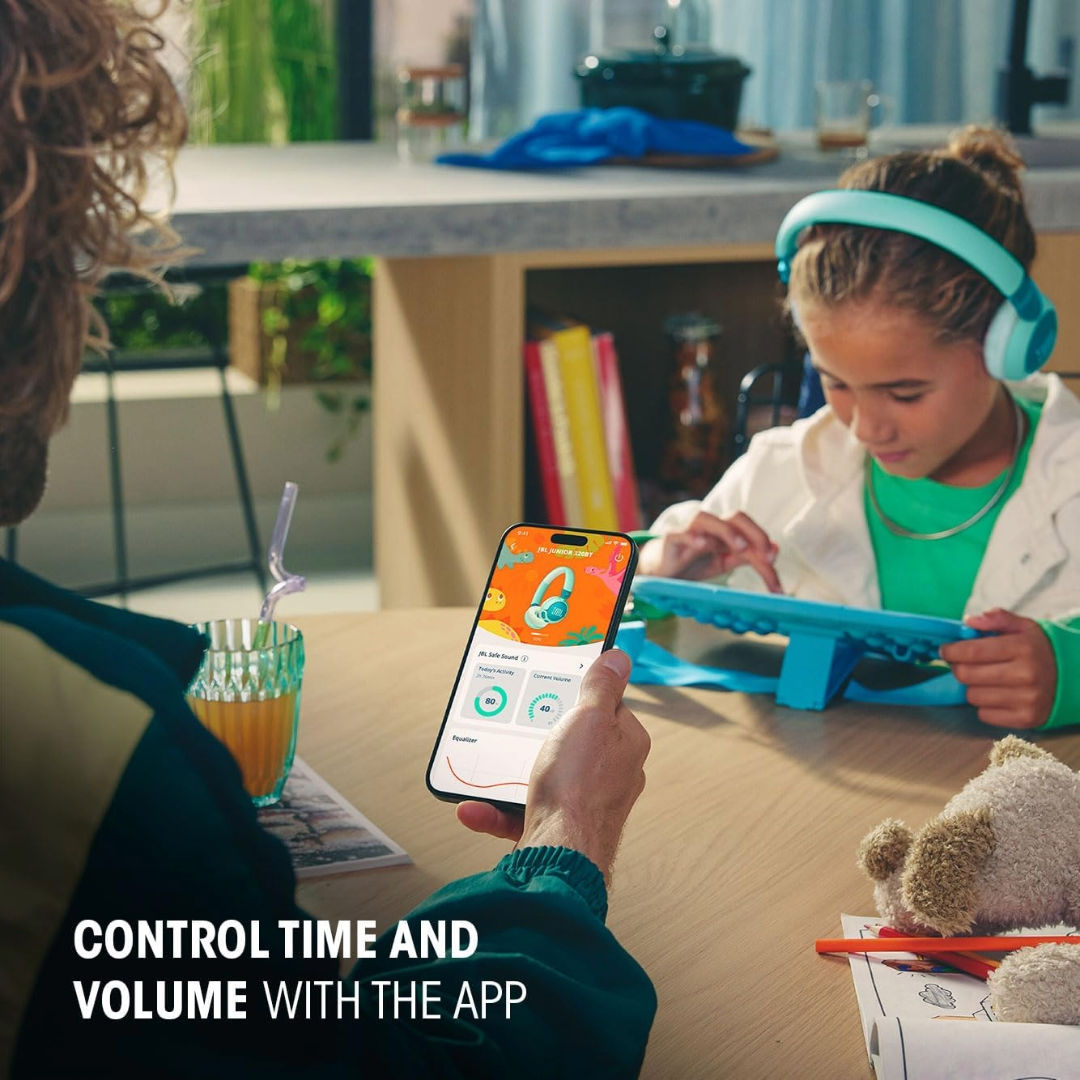 JBL Junior 320 BT Wireless On-Ear Bluetooth Headphones, Blue