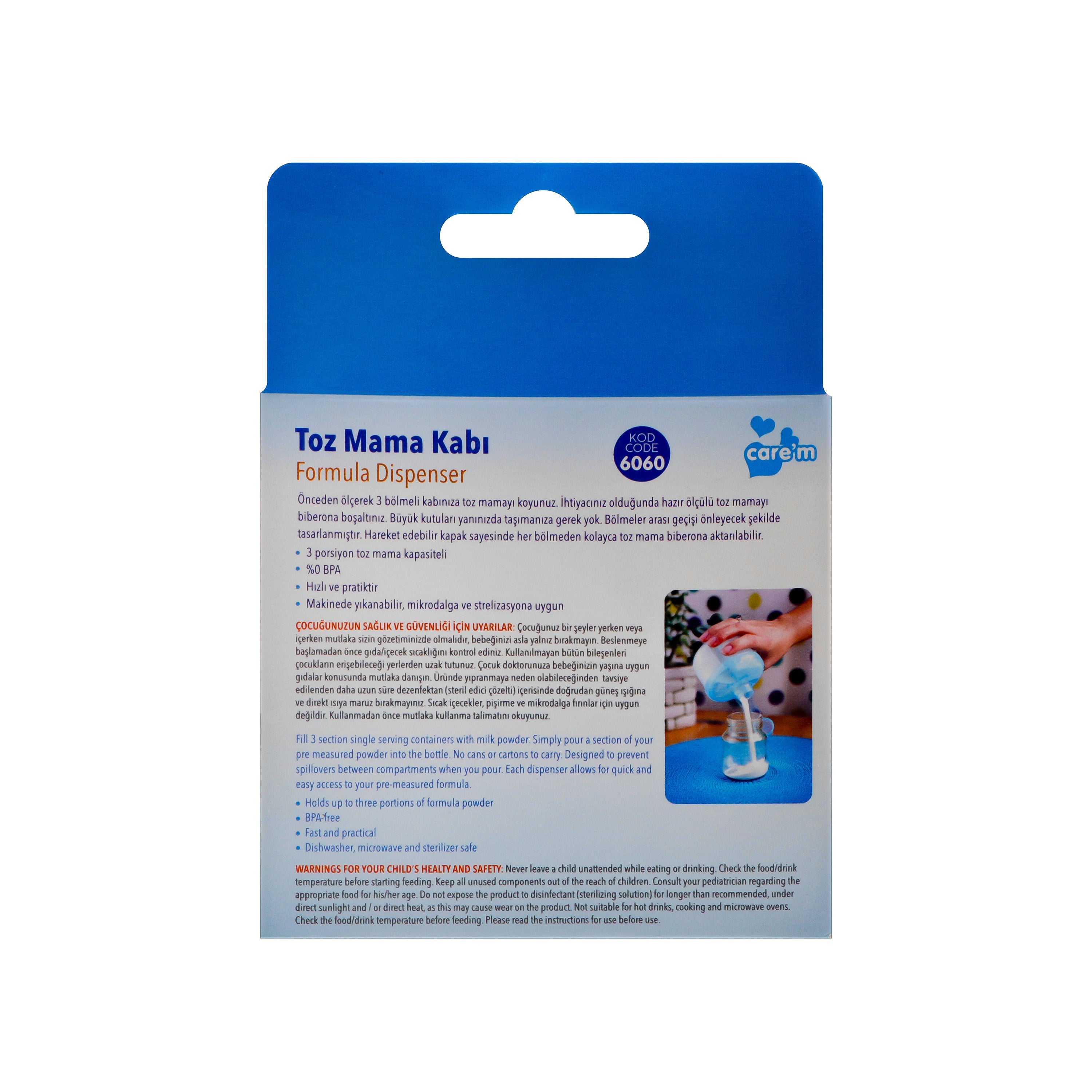 Mycey Formula Dispenser, Blue, Tcm06060