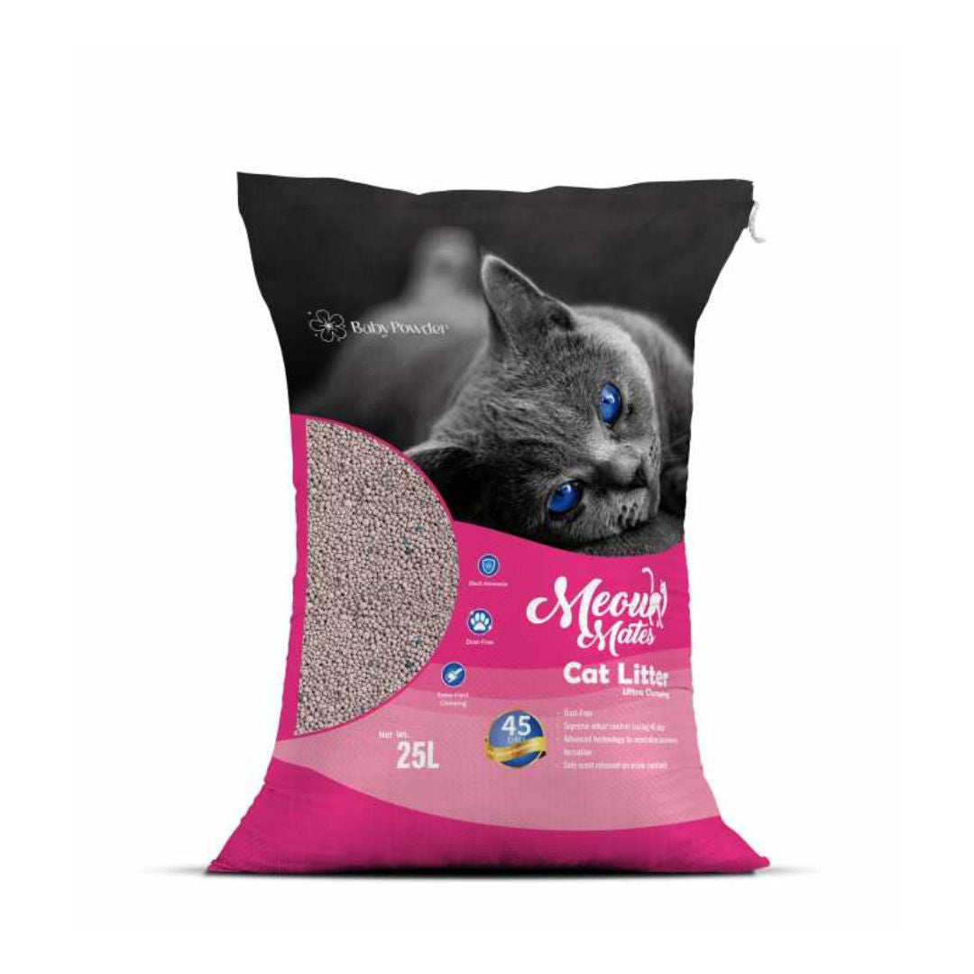 Meow Mates Bentonite Cat Litter, 25L/20kg