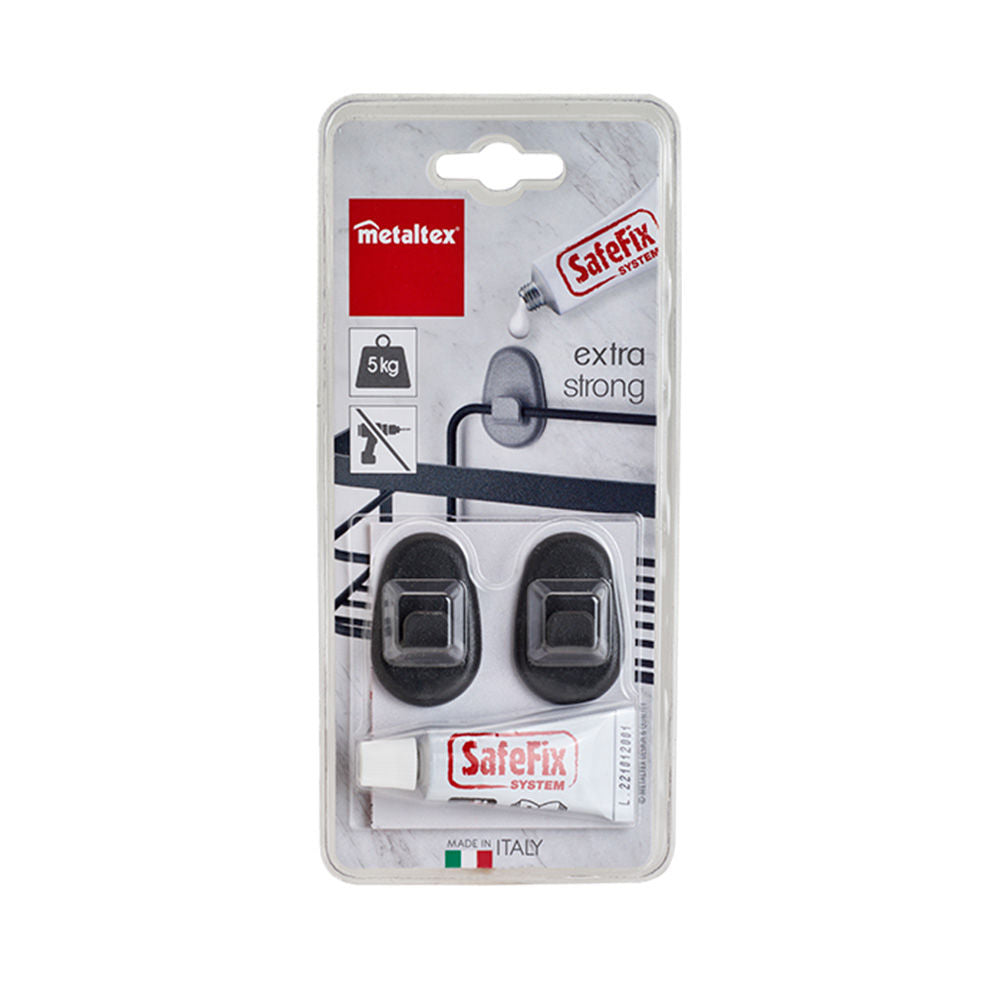 Metaltex Universal Hooks Hanging Bar With Safefix