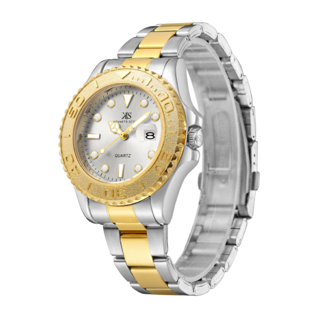 Kenneth Scott Men’s Analog Tonneau Dial Watch, K23022 Series
