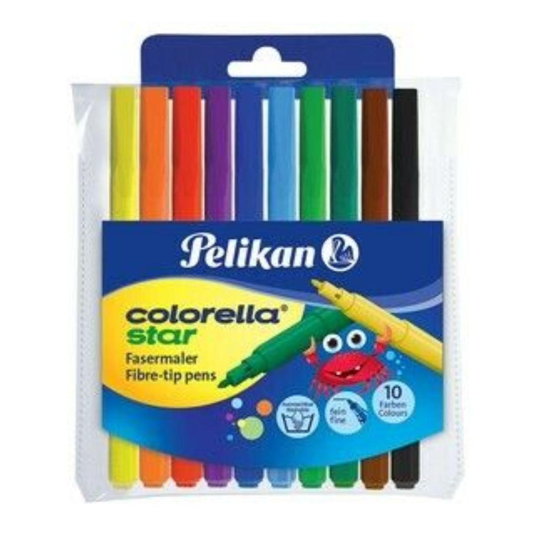 Pelikan Colorella Star Fibre Tip Pen Set, 10 pieces, 814485