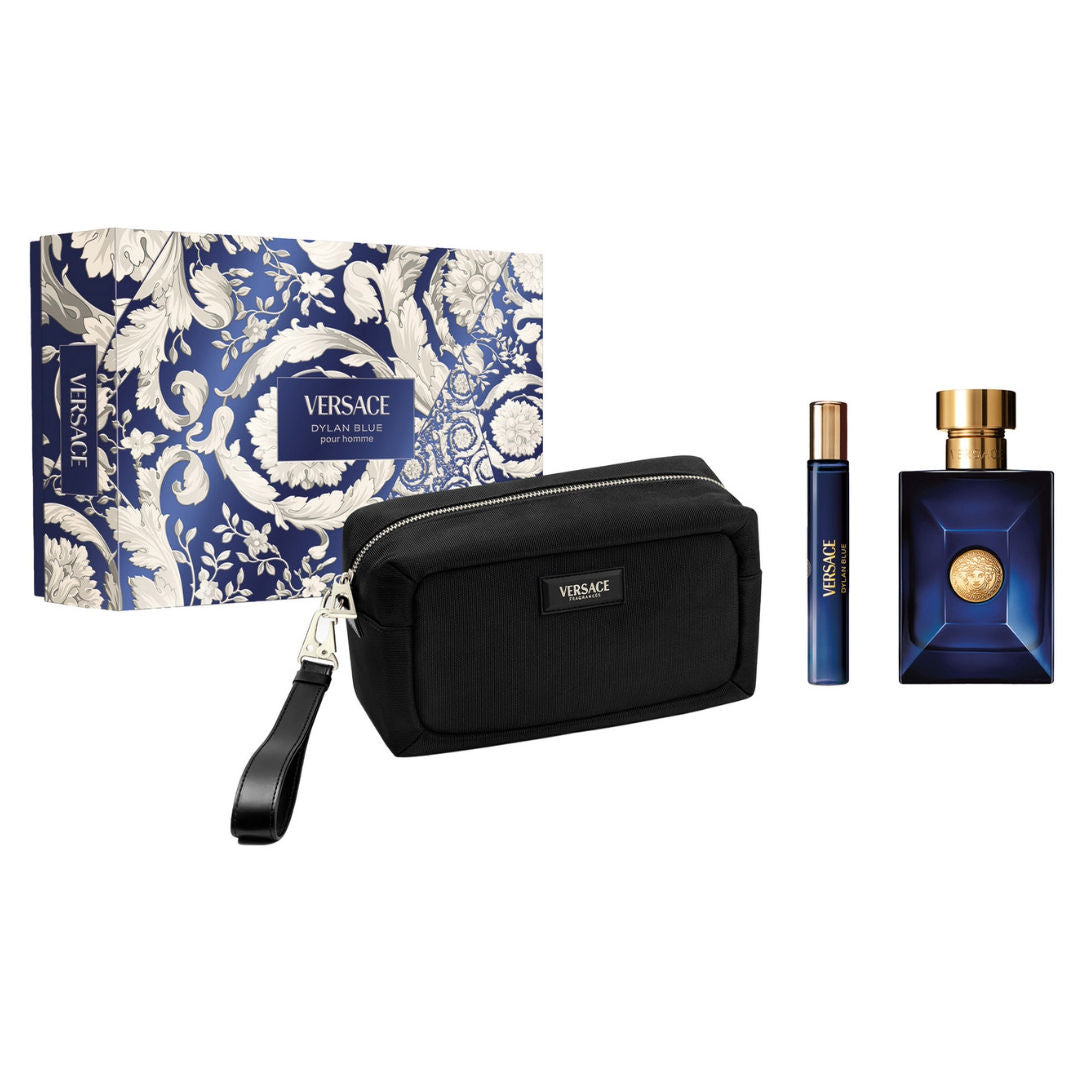 Versace Dylan Blue Pour Homme Gift Set for Men, 3 Piece Set