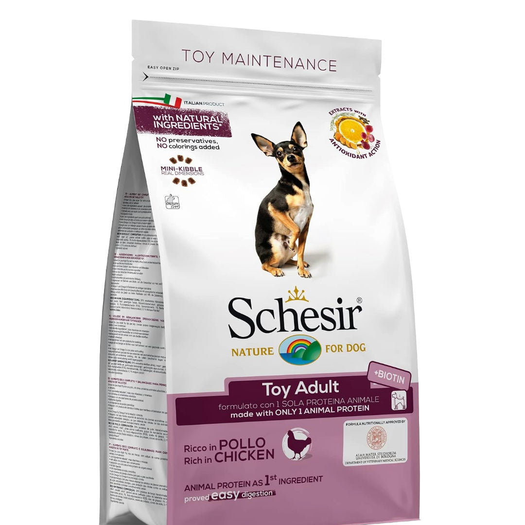 Schesir Toy Adult Maintenance with Chicken Dry Dog Food, 2kg