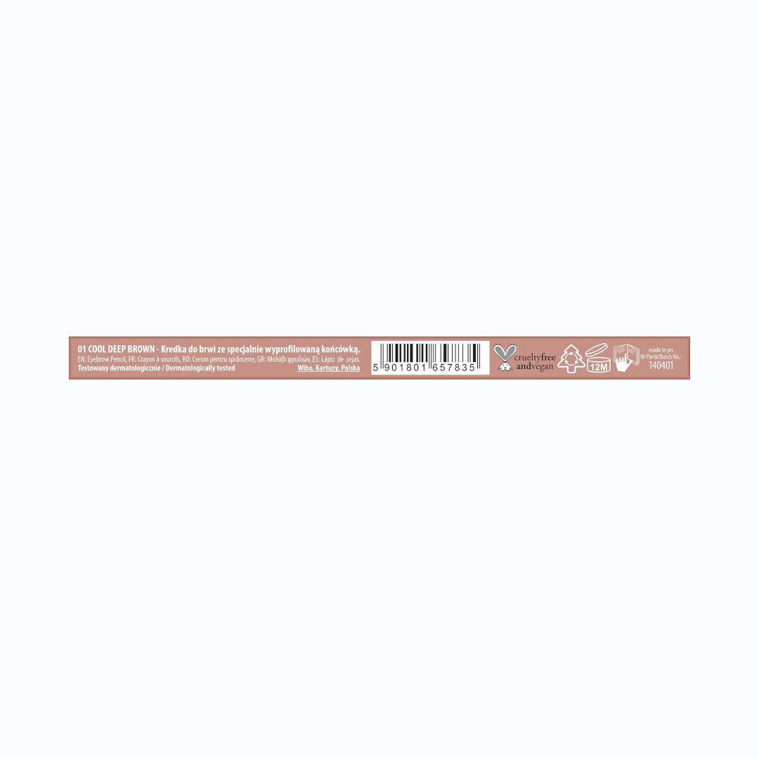 NAM Makeup Brow Definer Pencil, NR 1 Cool Deep Brown, 0.35gm