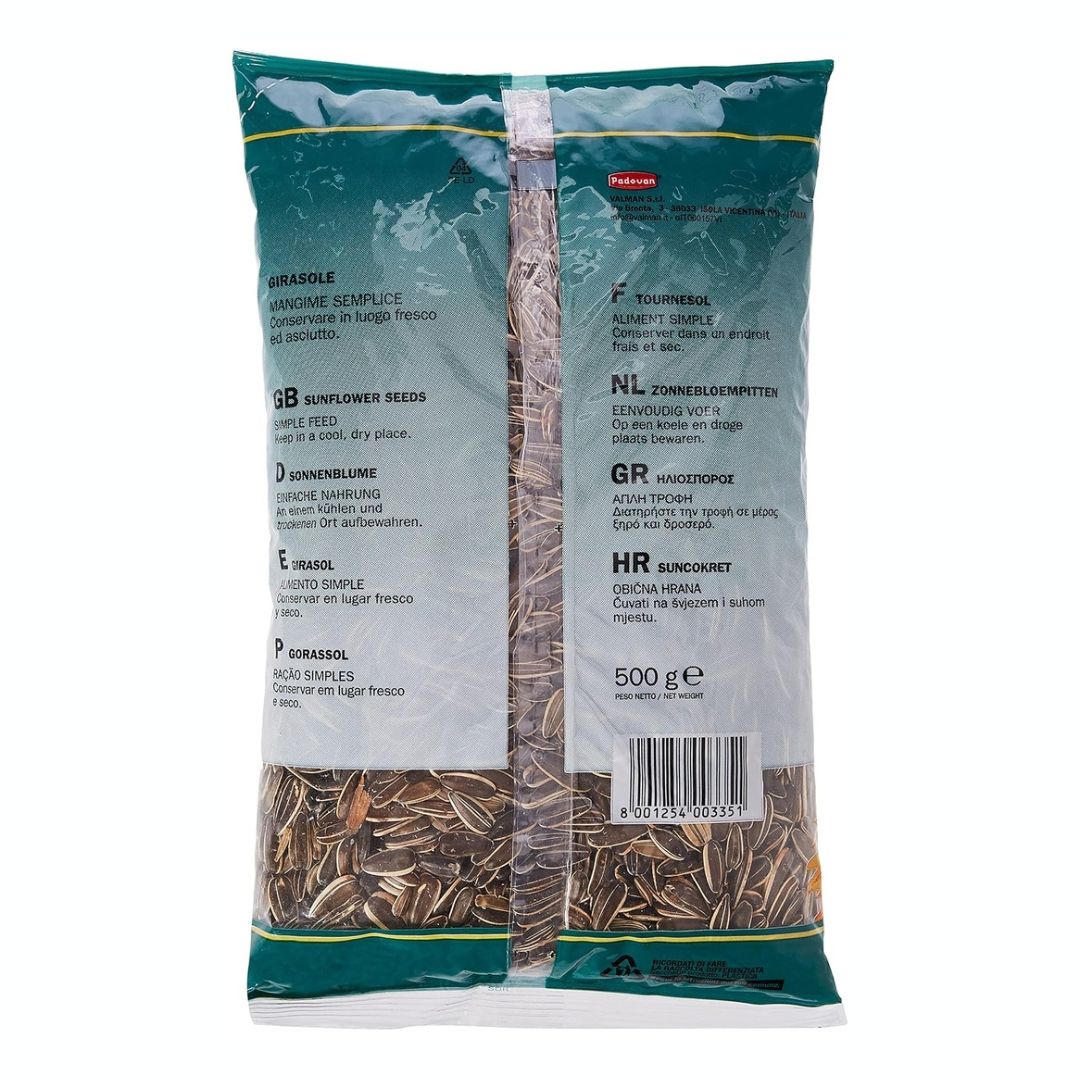 Padovan Sunflower Seeds Medium, Easy Food, Pack of 500 Grams