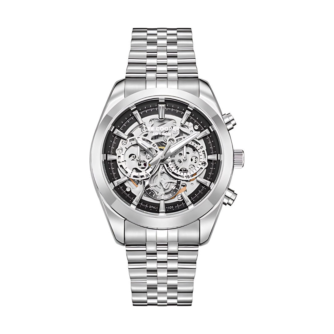 Lee Cooper Men's Automatic Black Dial Watch, LC08176.350