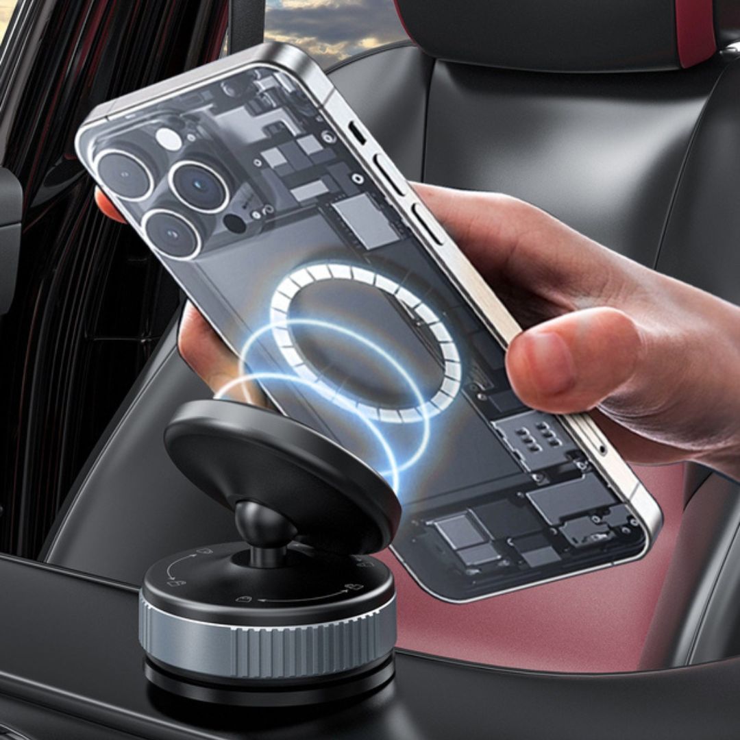 DUDAO F24 Suction Cup Car Mount Secure Phone Holder for Dashboard & Windshield, Black
