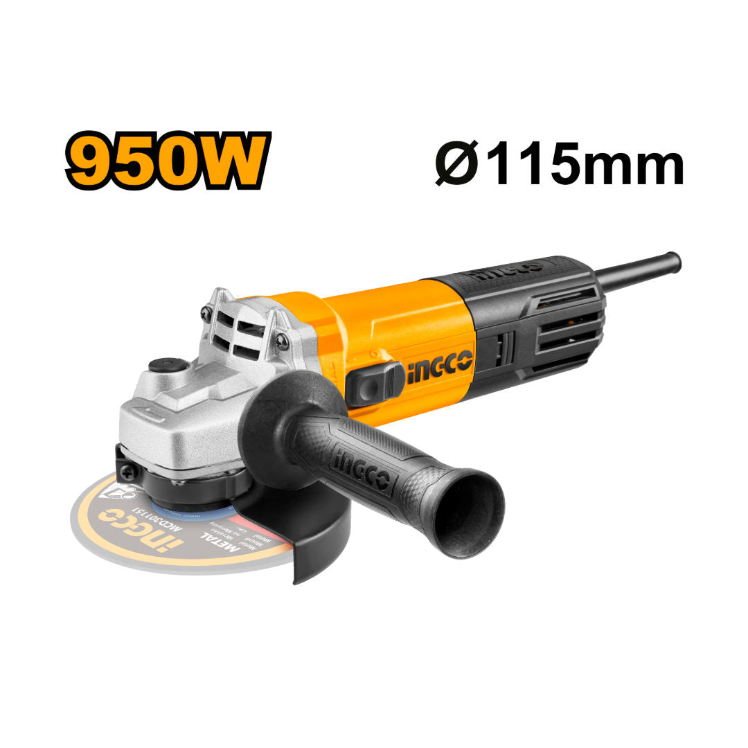 INGCO Angle Grinder, 12000rpm, Disc Diameter 115mm