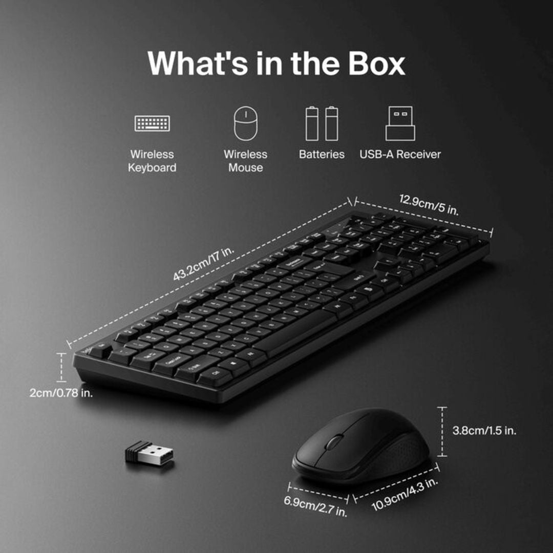 Belkin Connect Pro Wireless Keyboard and Mouse, Arabic English, Black