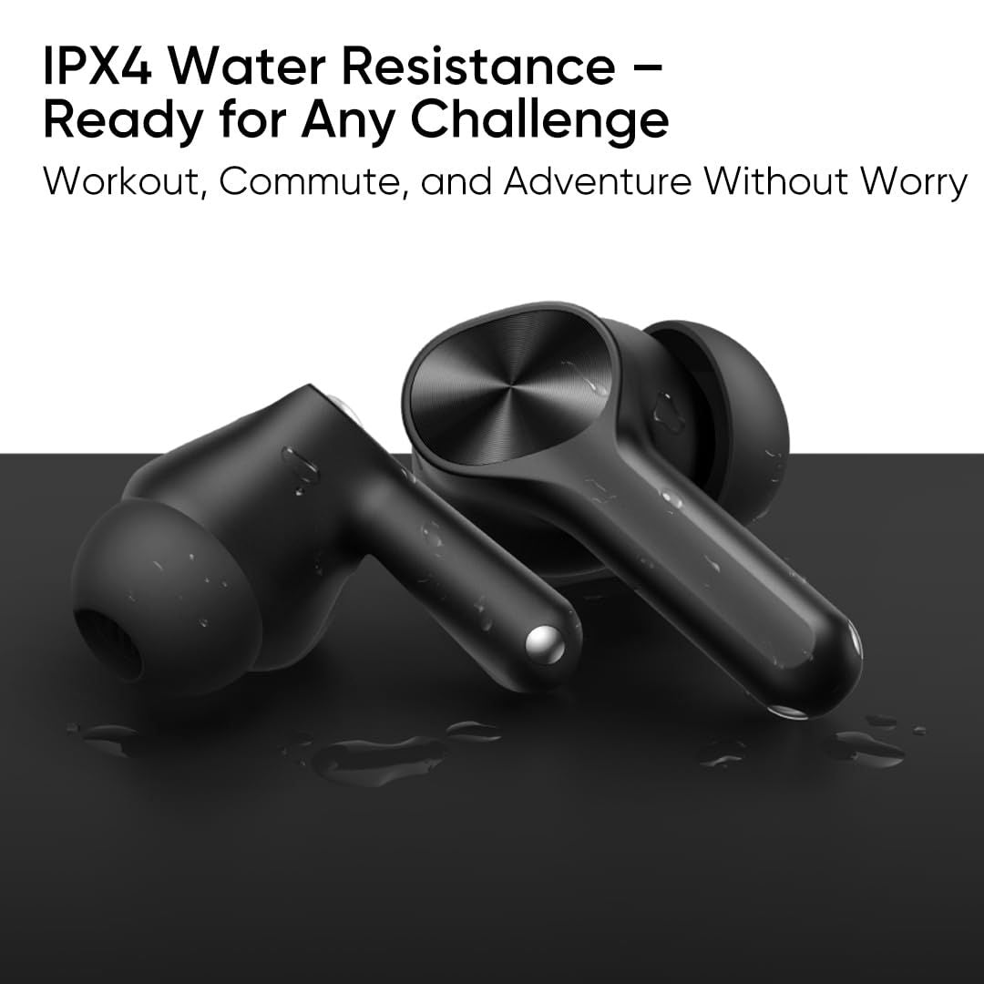 Realme Buds T200 Lite True Wireless Earbuds, 12.4mm Dynamic Bass Driver, AI Deep Call Noise Cancellation