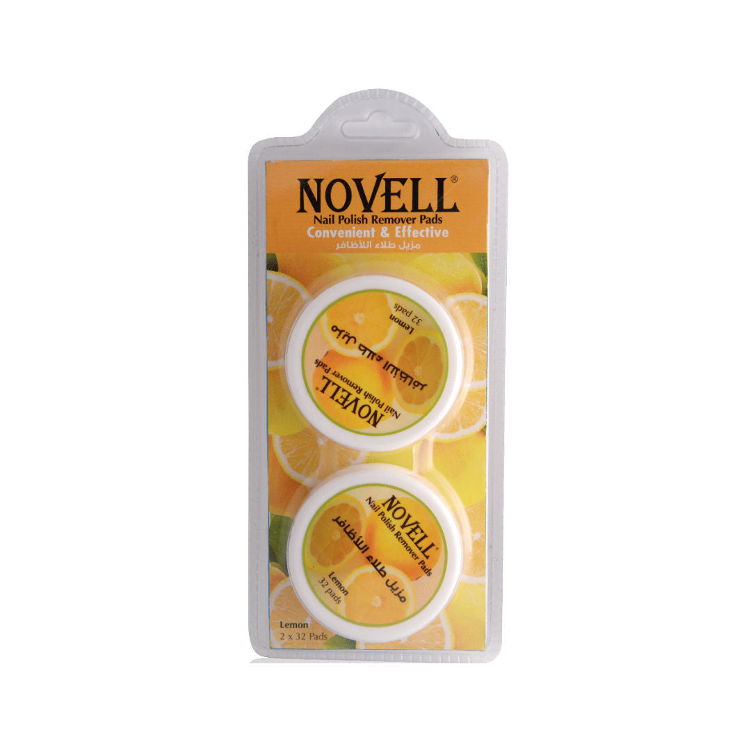 Novell Nail Polish Remover Pads, Lemon