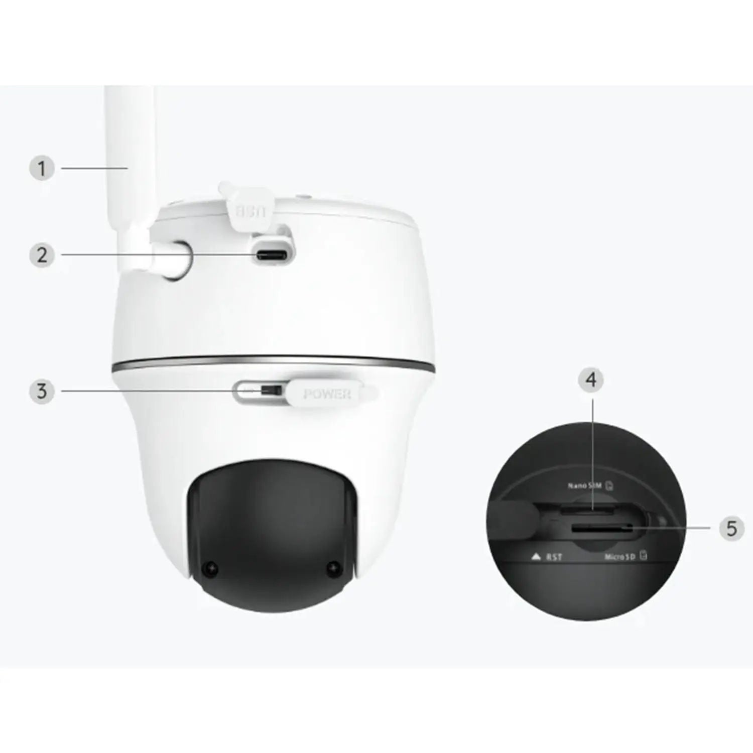 Reolink Go PT Plus B4GPT2K03 5MP 4G LTE Pan & Tilt Battery Security Camera with Solar Support