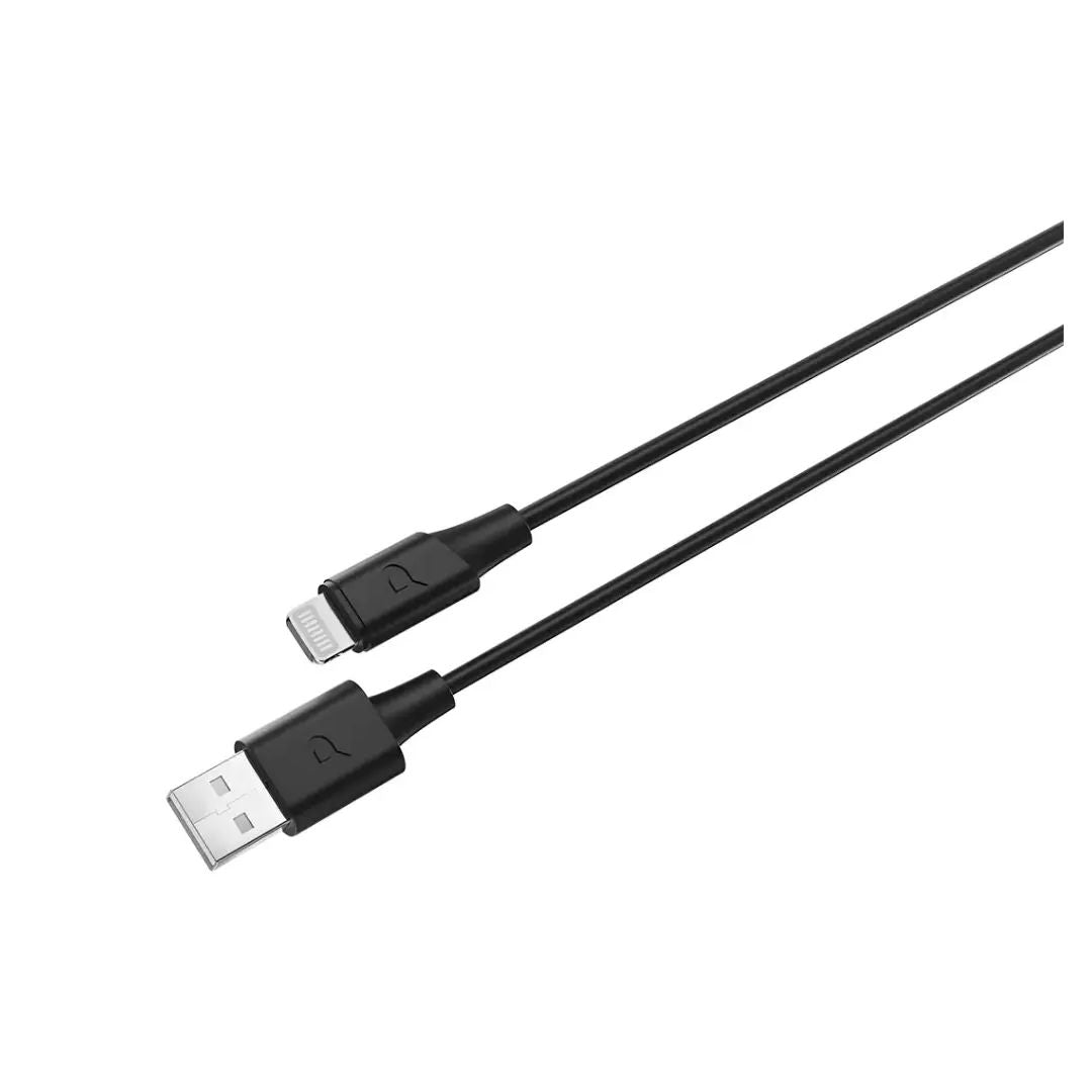Powerology Power Sync Flex USB-A to Lightning Cable, High-Speed Charging Cable, 1.2M, Black
