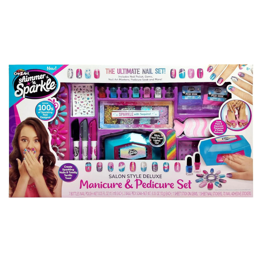 Cra-Z-Art Sparkle Salon Style Deluxe Manicure & Pedicure Set