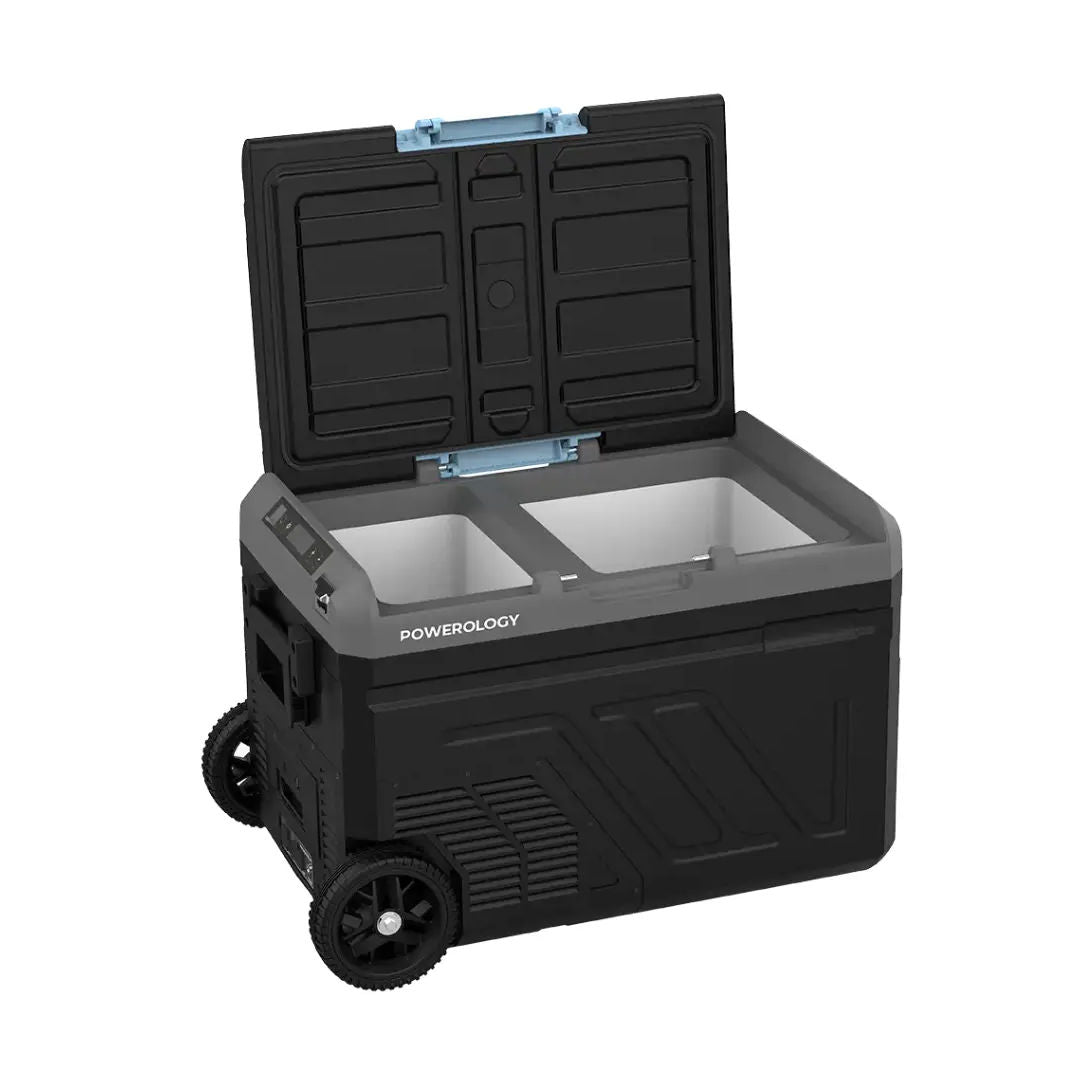 Powerology Dual Compartment Smart Fridge And Freezer 40L, Gray