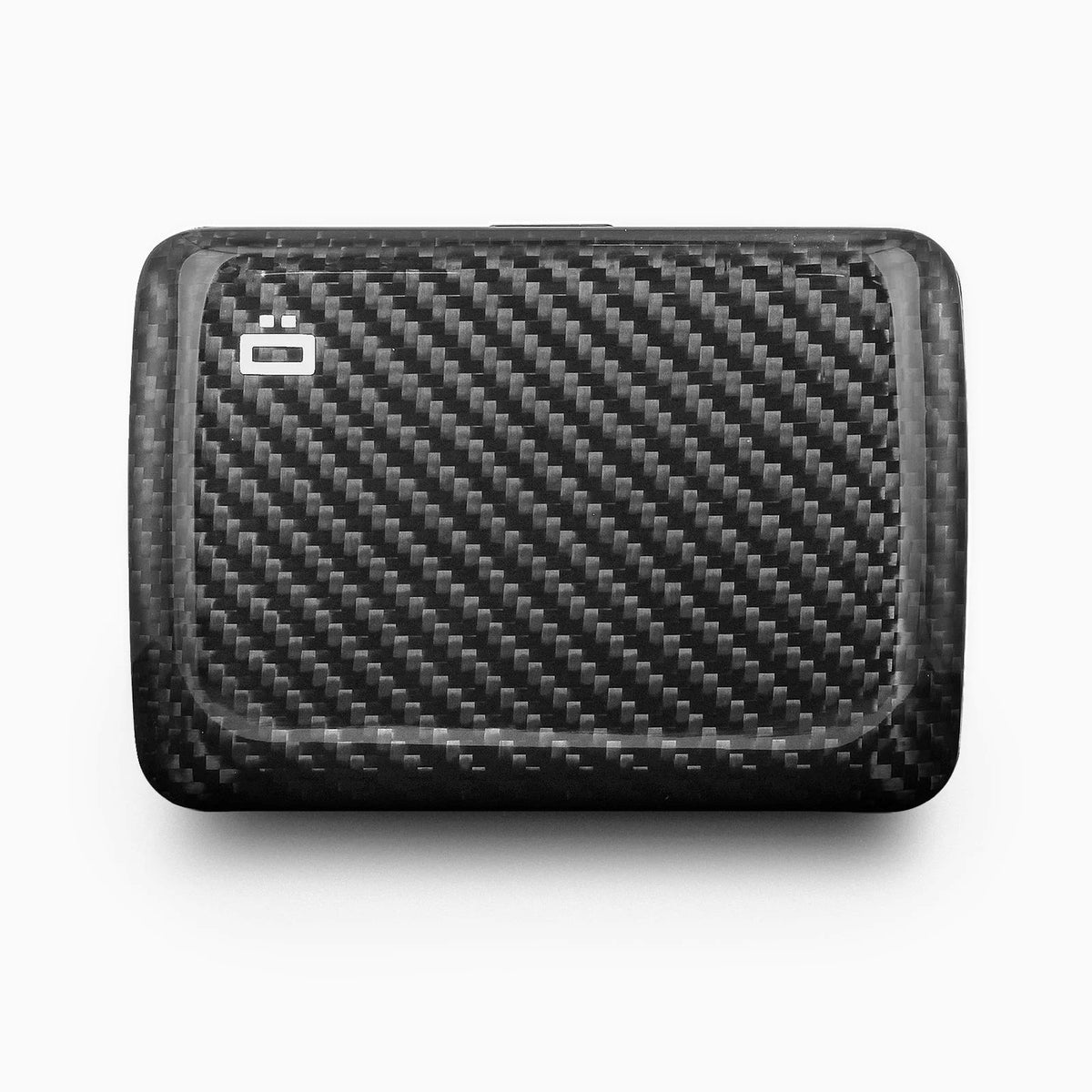 Ogon Oslo Aluminum Wallet Small Case Card Holder V2, Genuine Carbon Fiber Edition